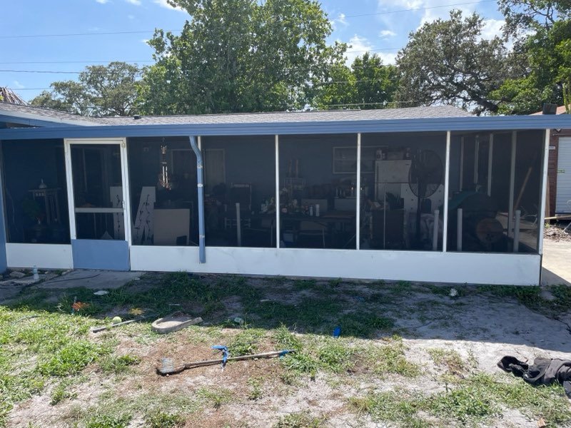 Screen porch panel replacement
